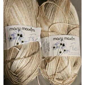 Mary Maxim Fresh baby yarn, Desert Sands, lot of 2, (290 yds each)